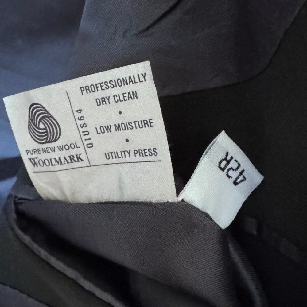 Hart Schaffner Marx Gold Trumpeter 2pc‎ Suit Men 42R 38x30 Dark Green Wool